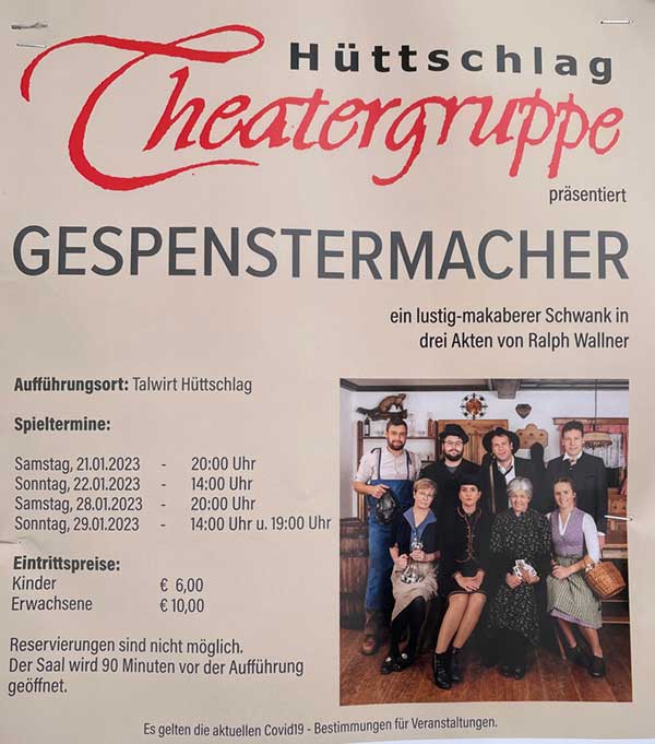 Theatergruppe Hüttschlag - Gespenstermacher - Theaterstück
